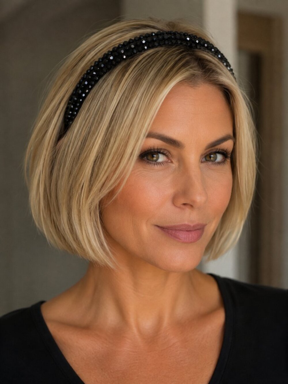 HEADBANDS that SPARKLE Like Crazy!  Thin Crystal Headbands In Black or Cream